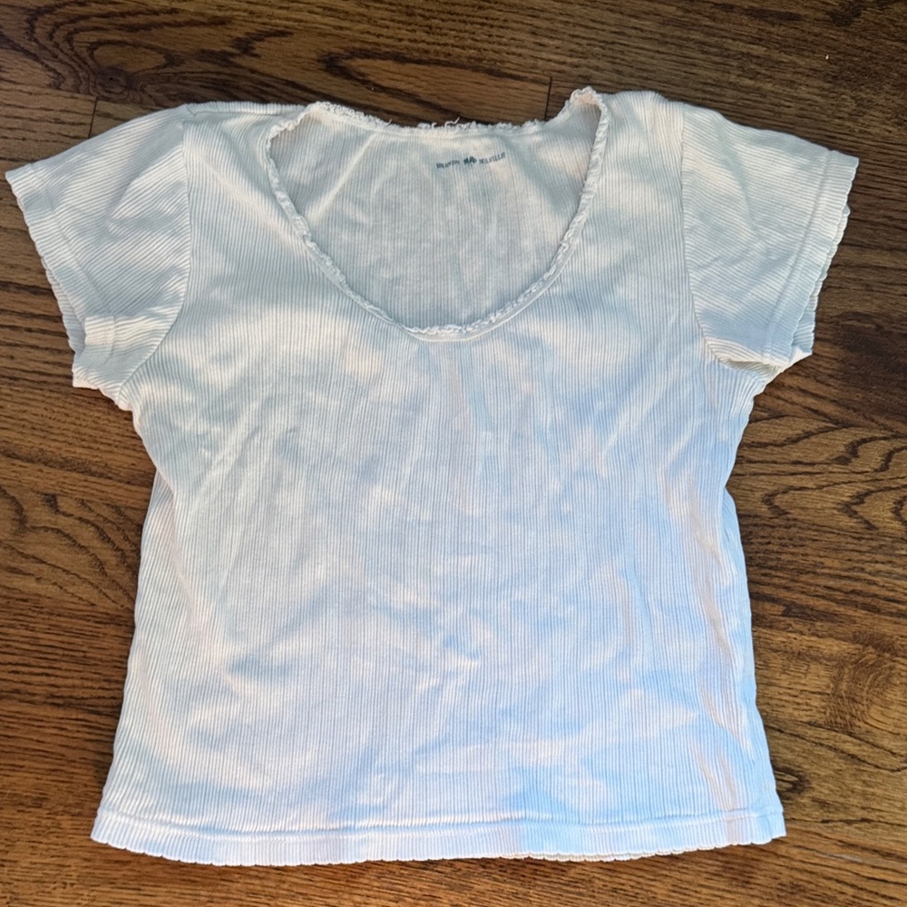 Brandy Melville Light Blue Ribbed Tee